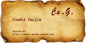 Csehi Gejza névjegykártya